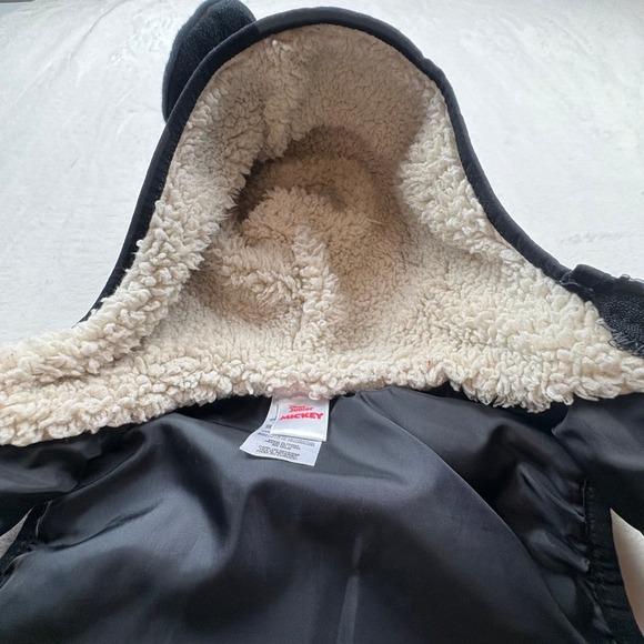 Disney Mickey Mouse Toddler 3T Vest Red Plaid Hooded Sherpa Lined Cozy Playful - Picture 9 of 12